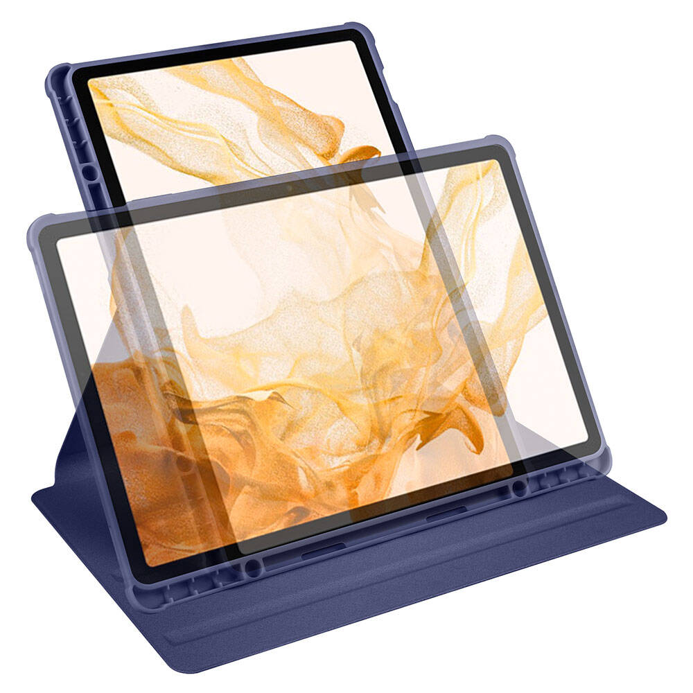 Galaxy Tab S10 Plus Kılıf Zore Termik Kalem Bölmeli Dönebilen Standlı Kılıf
