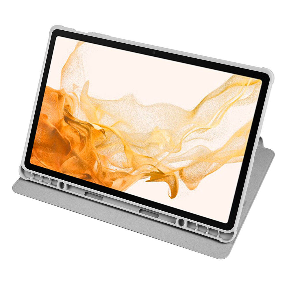 Galaxy Tab S10 Plus Kılıf Zore Termik Kalem Bölmeli Dönebilen Standlı Kılıf
