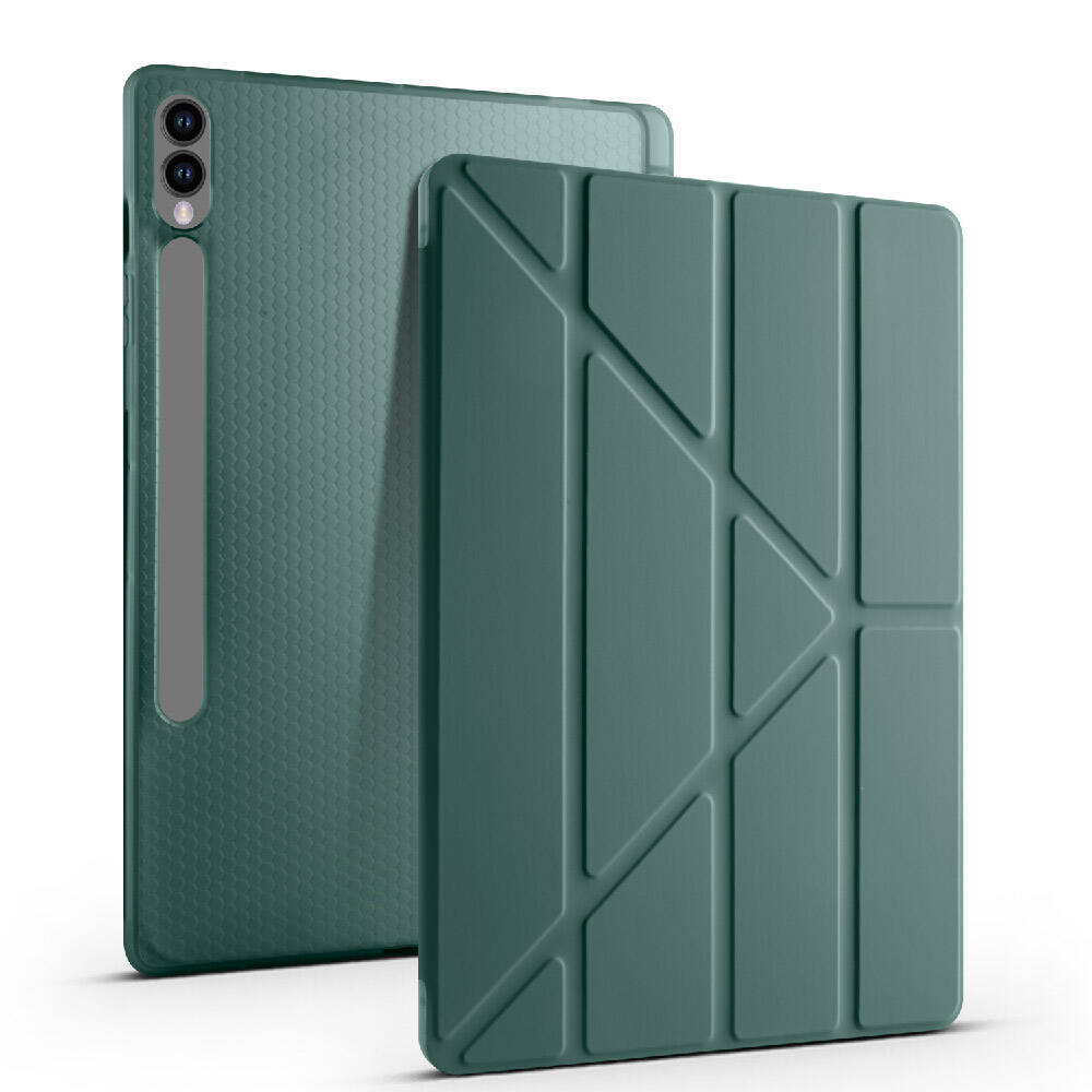 Galaxy Tab S10 Plus Kılıf Zore Tri Folding Kalem Bölmeli Standlı Kılıf
