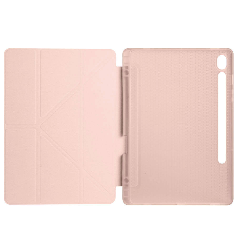 Galaxy Tab S9 FE Kılıf Zore Tri Folding Kalem Bölmeli Standlı Kılıf