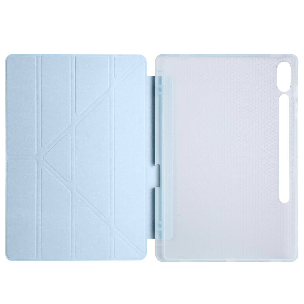 Galaxy Tab S9 FE Plus Kılıf Zore Tri Folding Kalem Bölmeli Standlı Kılıf