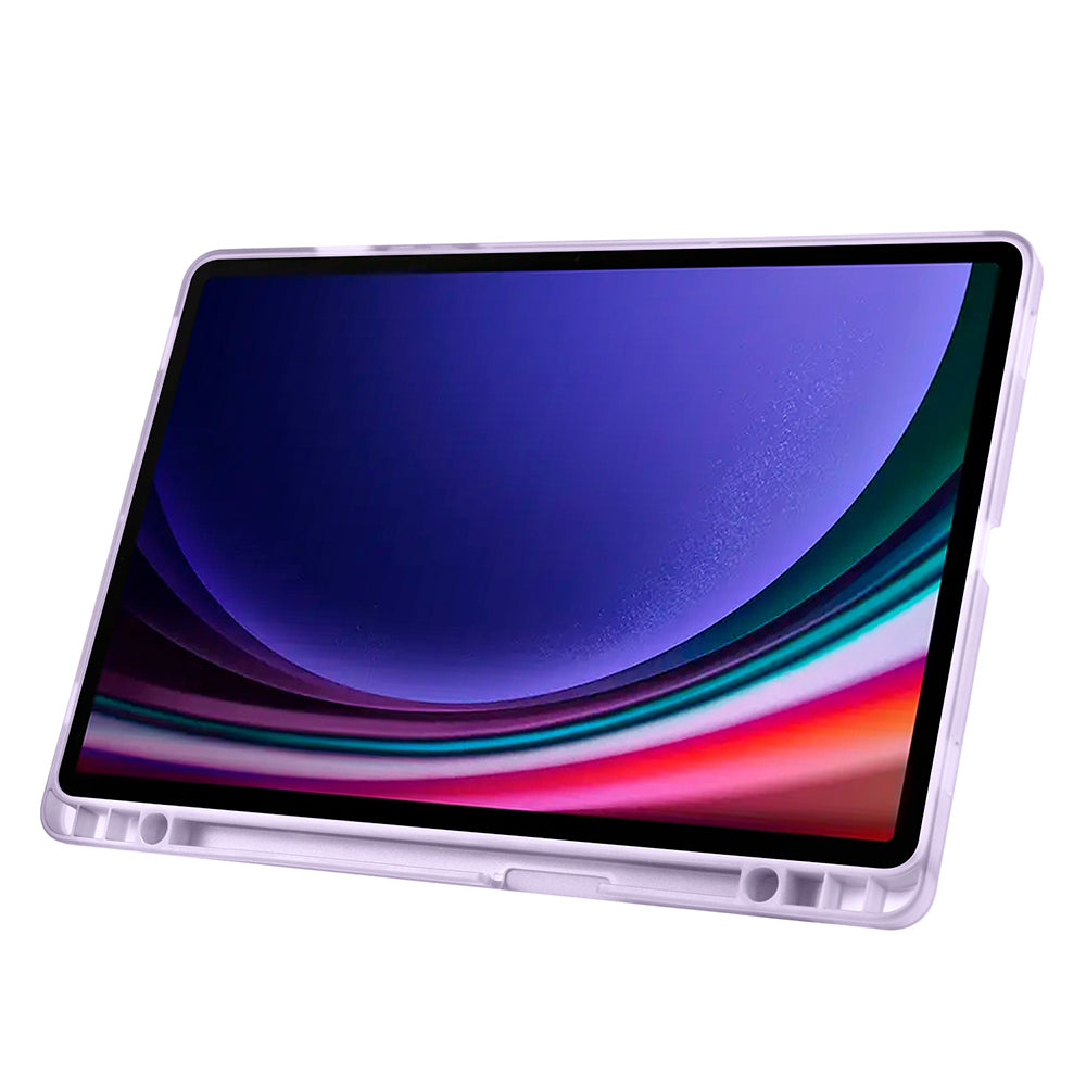 Galaxy Tab S9 FE Plus Kılıf Zore Tri Folding Kalem Bölmeli Standlı Kılıf