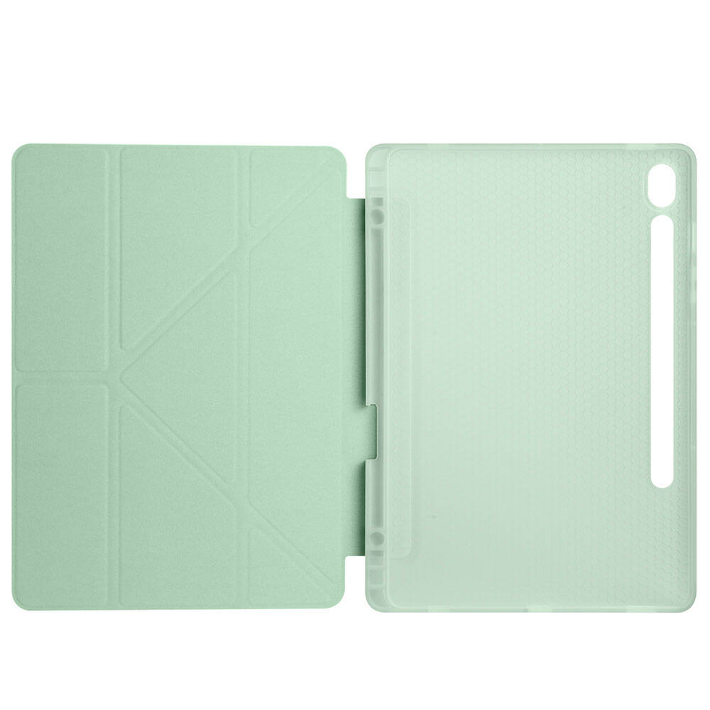 Galaxy Tab S9 Kılıf Zore Tri Folding Kalem Bölmeli Standlı Kılıf
