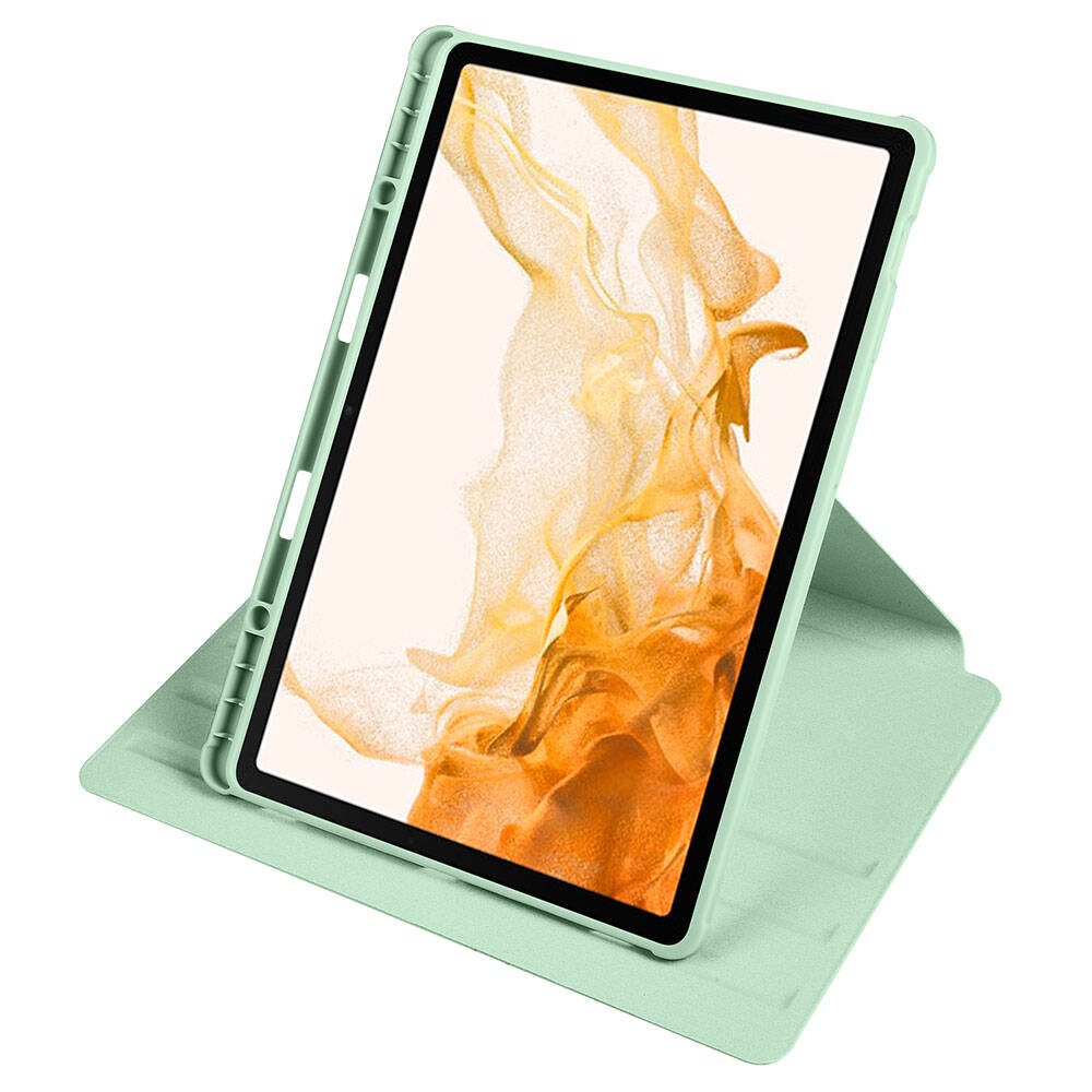Galaxy Tab S9 Plus Kılıf Zore Termik Kalem Bölmeli Dönebilen Standlı Kılıf