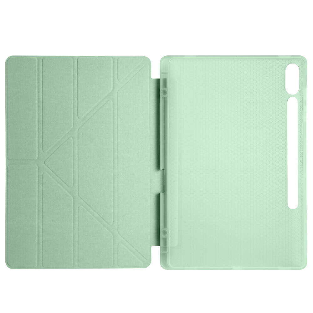 Galaxy Tab S9 Plus Kılıf Zore Tri Folding Kalem Bölmeli Standlı Kılıf