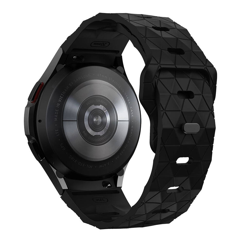 Galaxy Watch 5 44mm Zore KRD-116 20mm Futbol Desenli Spor Tasarımlı Silikon Kordon
