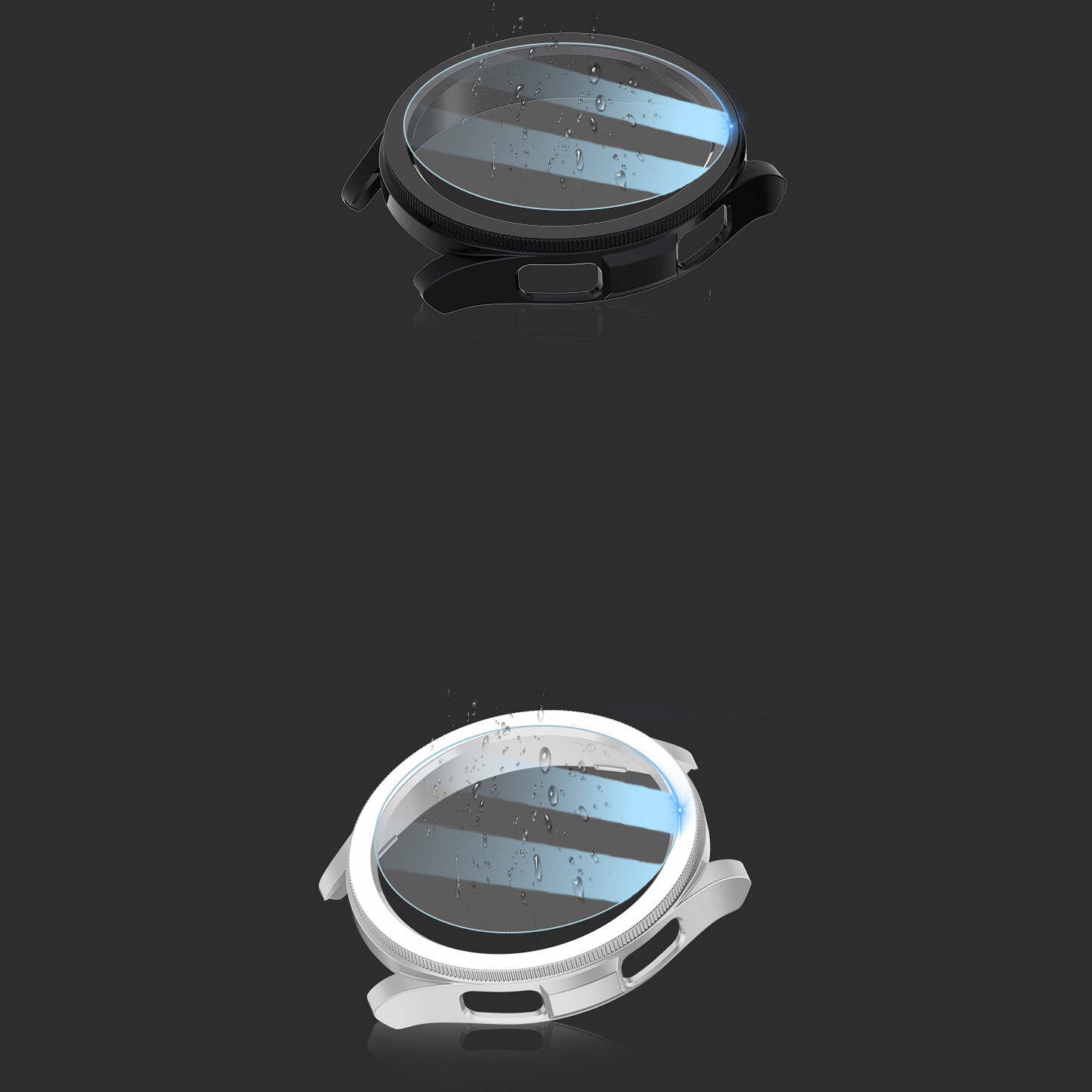 Galaxy Watch 6 Classic 47mm Sert PC Kasa ve Ekran Koruyucu Zore Watch Gard 29