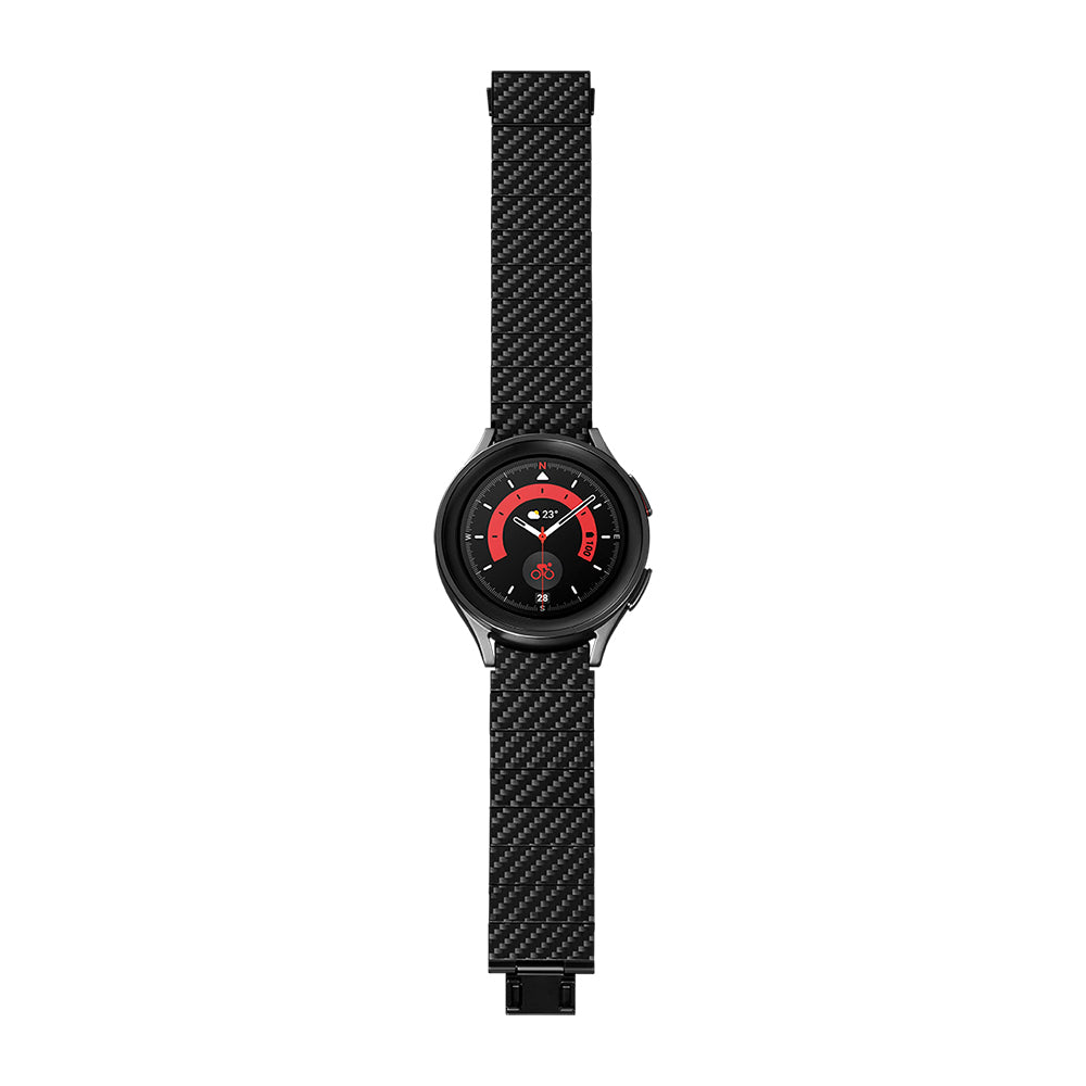 Galaxy Watch 7 40mm Karbon Fiber Pitaka Modern Serisi Black-Grey Twill Kordon