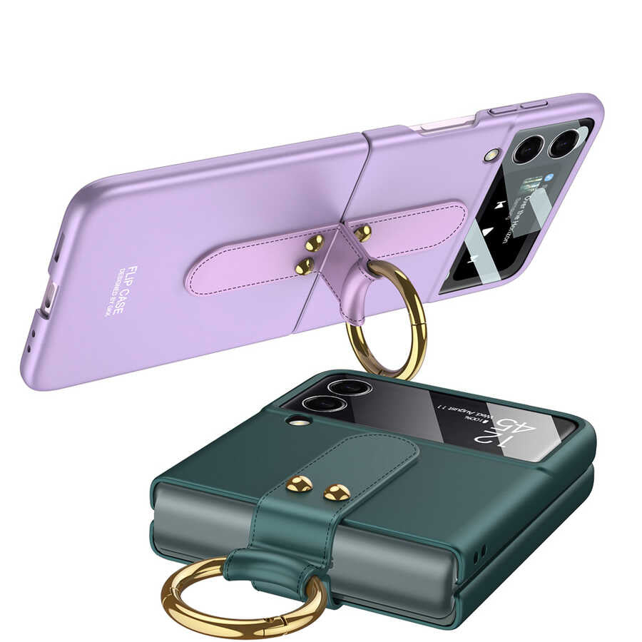 Galaxy Z Flip 3 Kılıf Zore Flip Ring Kıpta Kılıf
