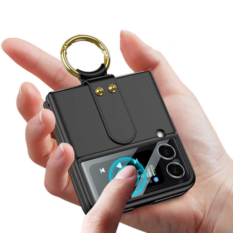 Galaxy Z Flip 3 Kılıf Zore Flip Ring Kıpta Kılıf