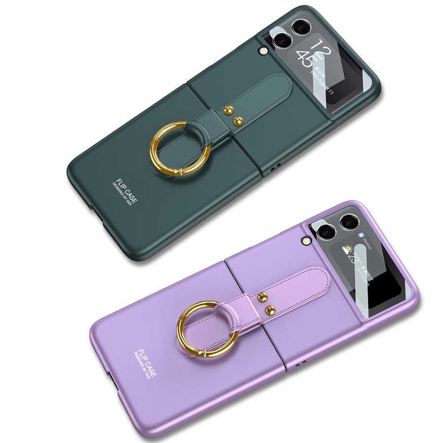 Galaxy Z Flip 3 Kılıf Zore Flip Ring Kıpta Kılıf