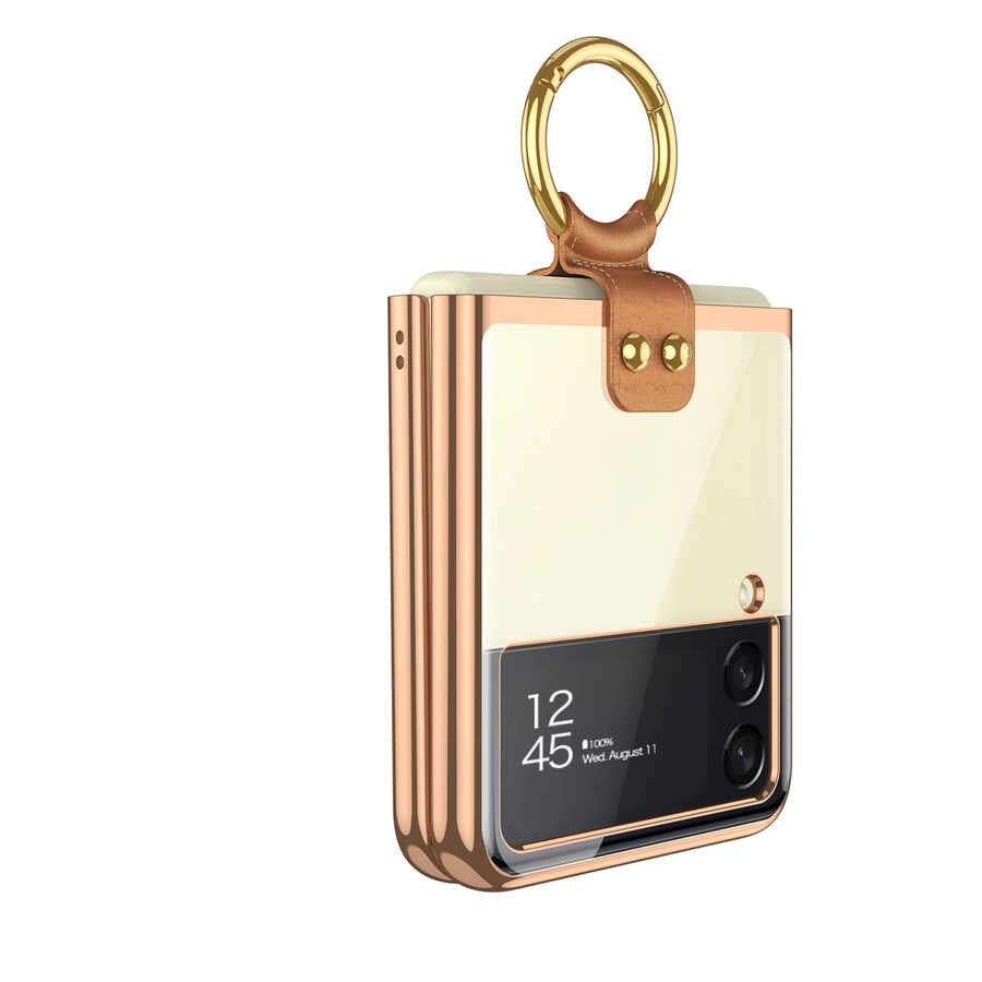 Galaxy Z Flip 3 Kılıf Zore Yüzüklü Kıpta Kılıf