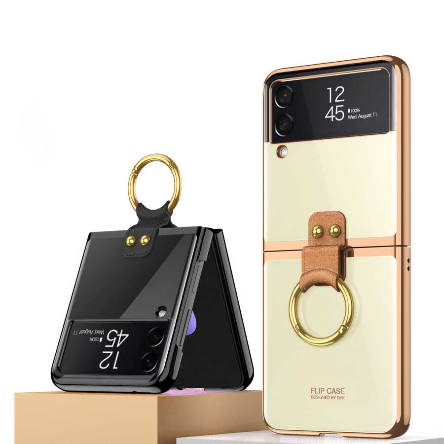 Galaxy Z Flip 3 Kılıf Zore Yüzüklü Kıpta Kılıf