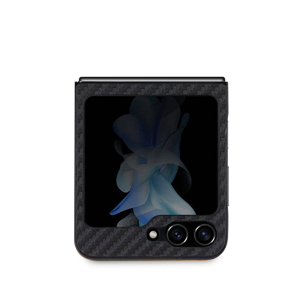Galaxy Z Flip 5 Kılıf BMW Orijinal Lisanslı M Logolu PU Karbon Kılıf