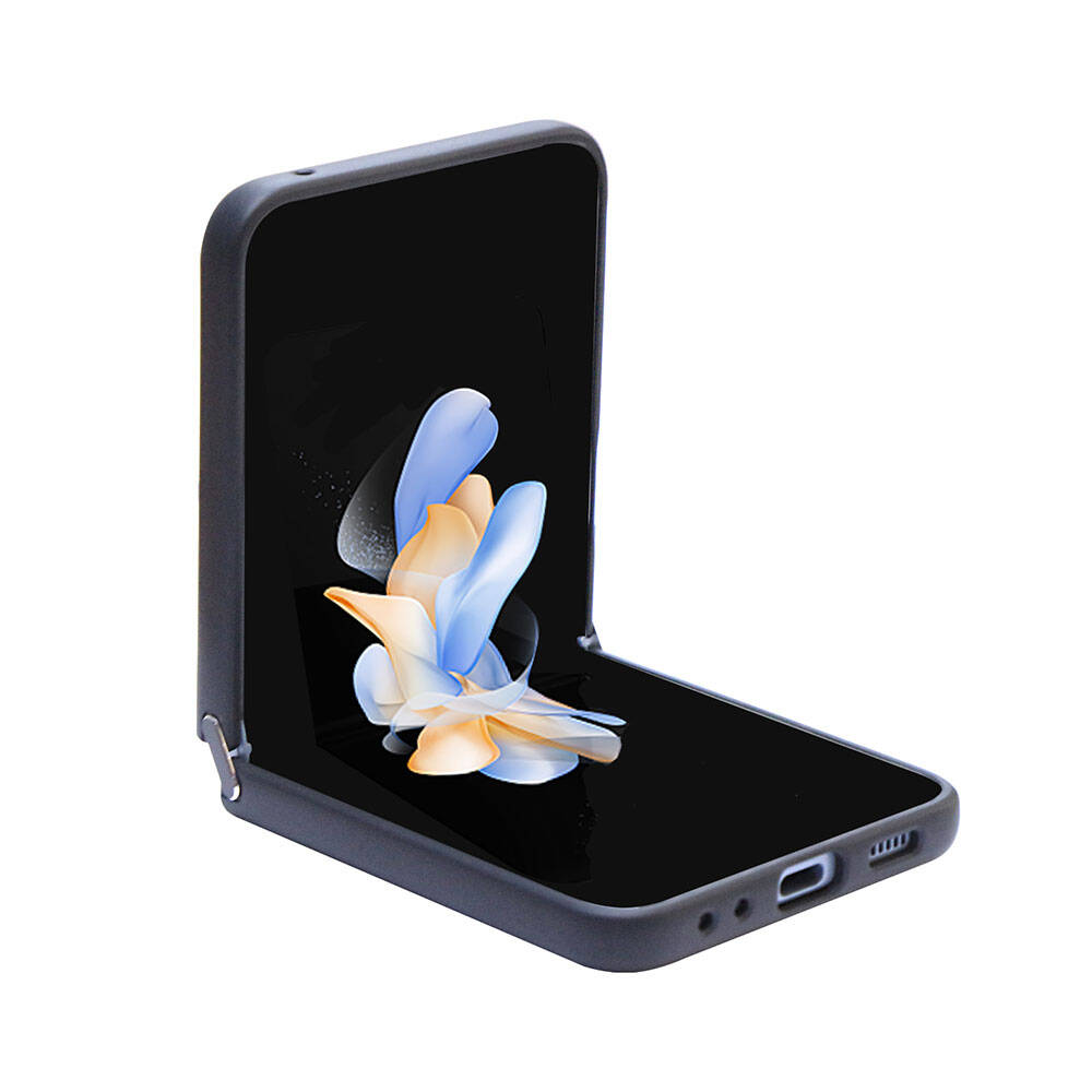 Galaxy Z Flip 5 Kılıf Guess Orijinal Lisanslı PU Deri Taşlı Üçgen Logo 4G Desenli Strass Kılıf