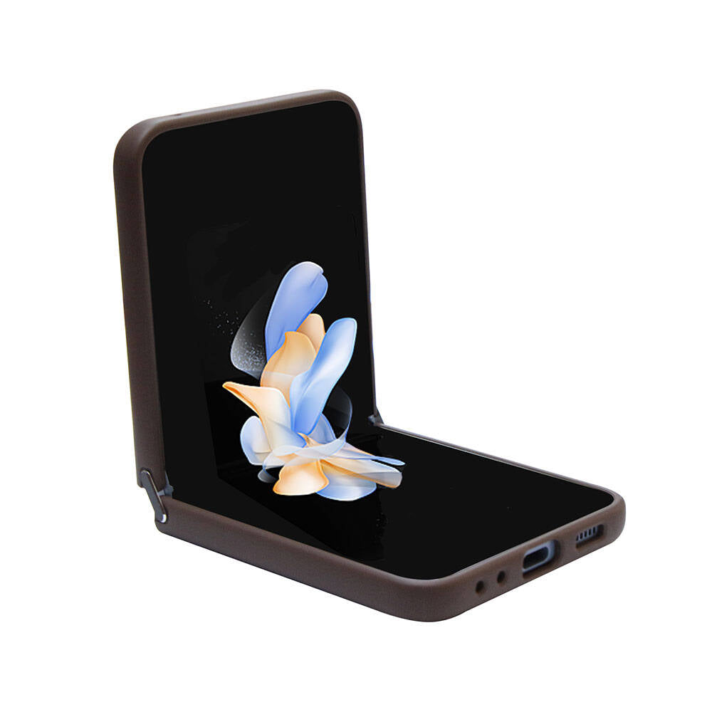 Galaxy Z Flip 5 Kılıf Guess Orijinal Lisanslı PU Deri Taşlı Üçgen Logo 4G Desenli Strass Kılıf