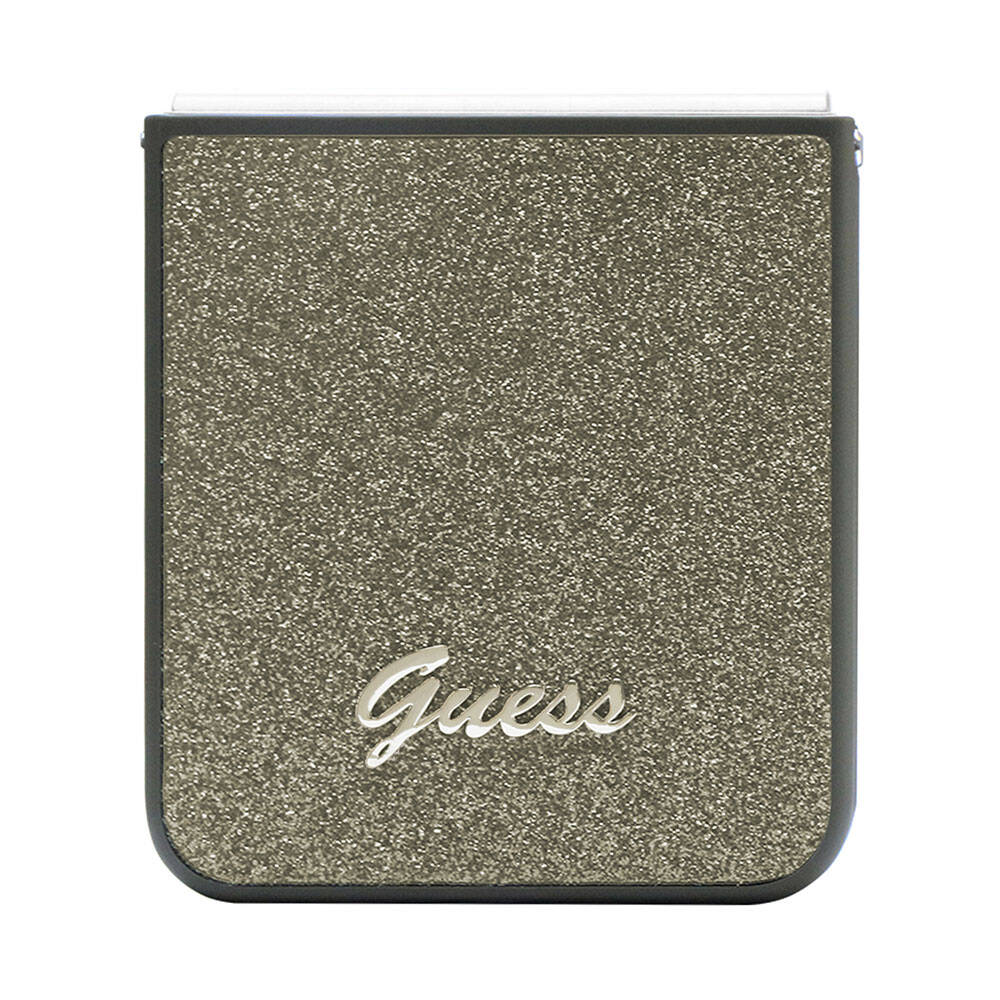 Galaxy Z Flip 5 Kılıf Guess Orijinal Lisanslı Yazı Logolu Glitter Flakes Kılıf