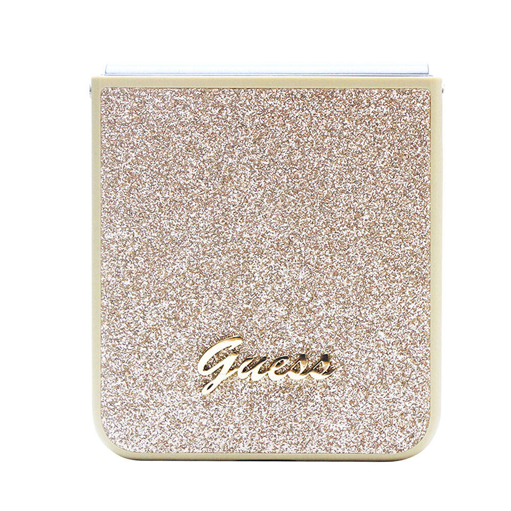 Galaxy Z Flip 5 Kılıf Guess Orijinal Lisanslı Yazı Logolu Glitter Script Kılıf