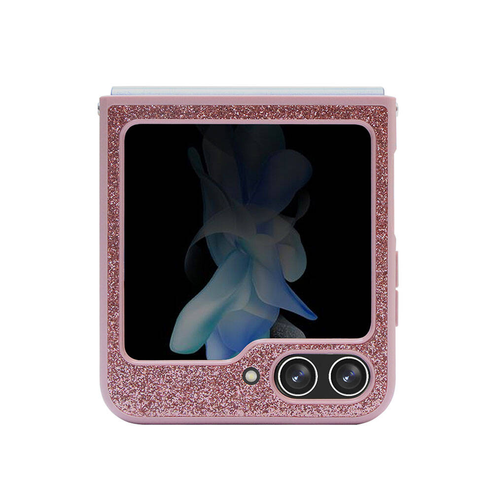 Galaxy Z Flip 5 Kılıf Guess Orijinal Lisanslı Yazı Logolu Glitter Script Kılıf