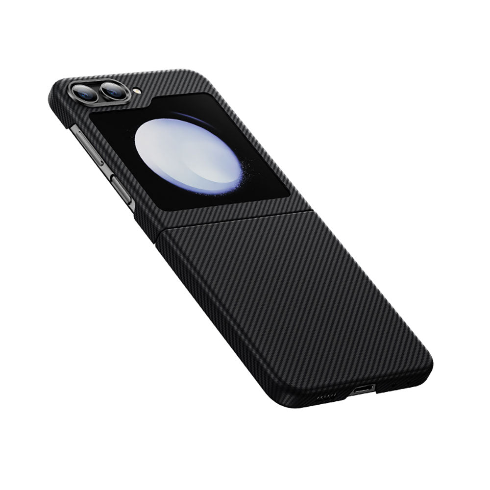 Galaxy Z Flip 5 Kılıf Karbon Fiber Benks Essential ArmorAir 600D Kevlar Kılıf