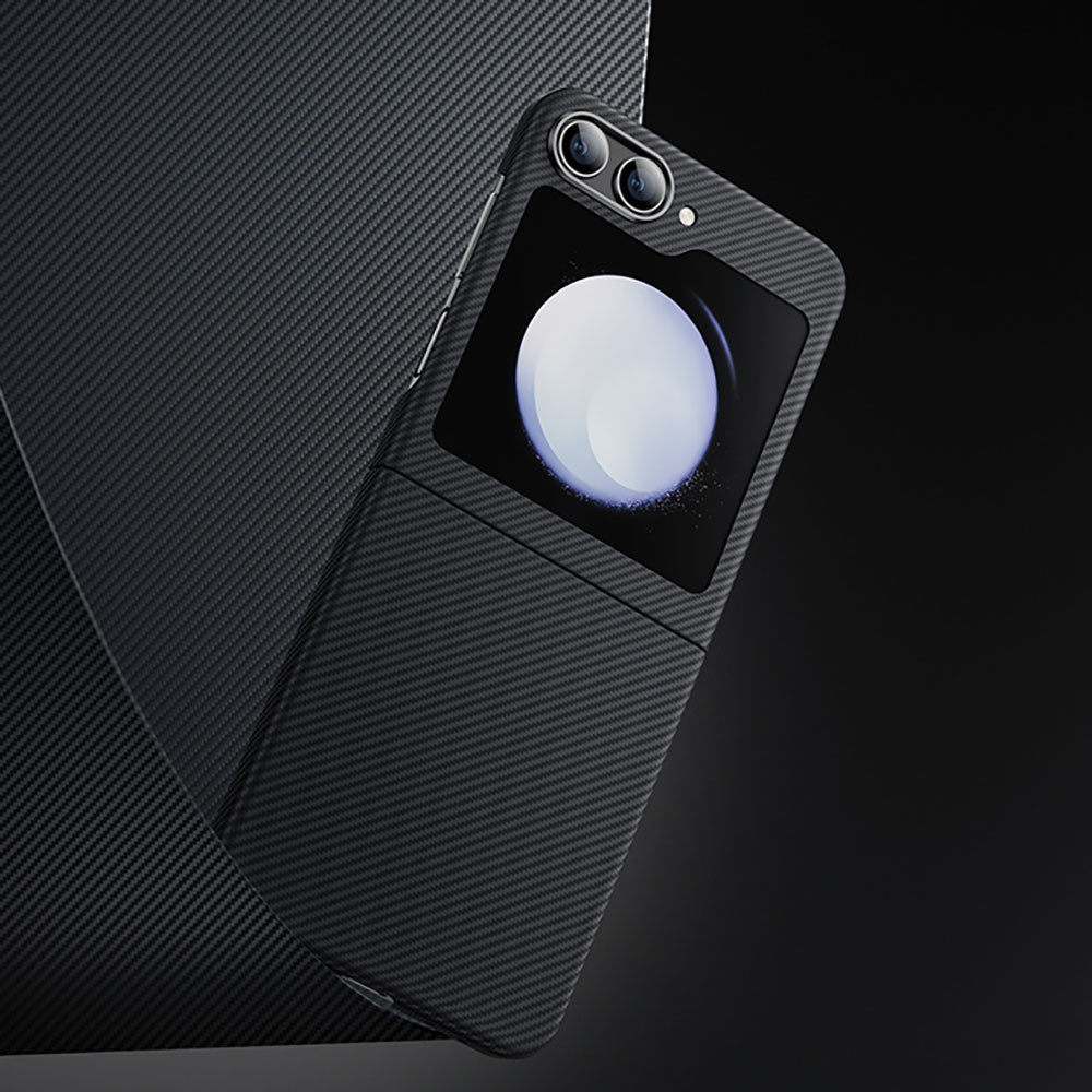 Galaxy Z Flip 5 Kılıf Karbon Fiber Benks Essential ArmorAir 600D Kevlar Kılıf