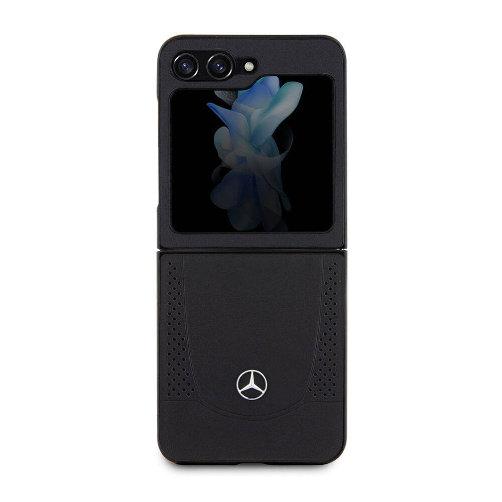 Galaxy Z Flip 5 Kılıf Mercedes Benz Orijinal Lisanslı Metal Yıldız Logolu Urban Deri Kılıf
