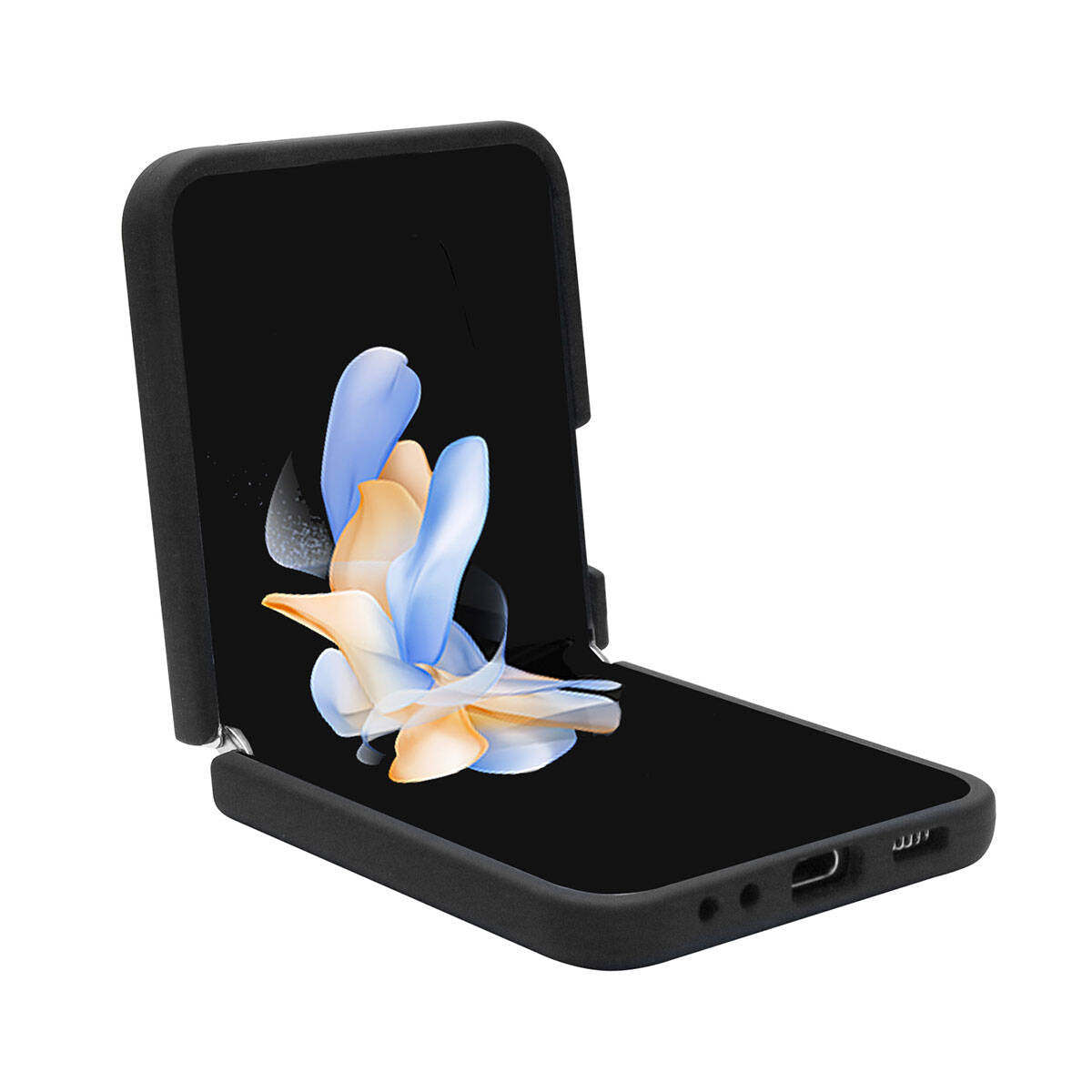 Galaxy Z Flip 5 Kılıf TUMI Liquid Silikon Metal Logo Dizayn orijinal Lisanslı Kılıf