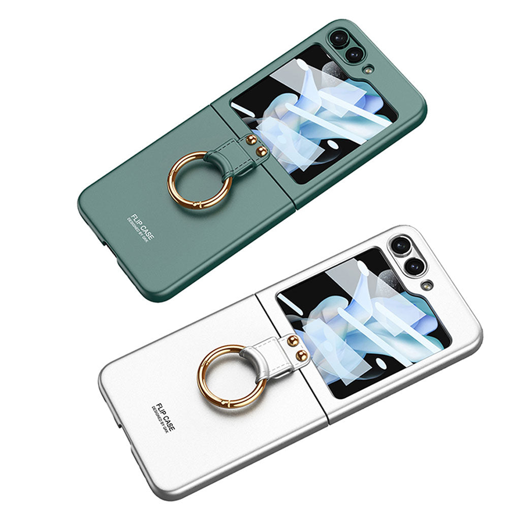 Galaxy Z Flip 5 Kılıf Zore Kıpta Yüzüklü Flip Sert Kılıf