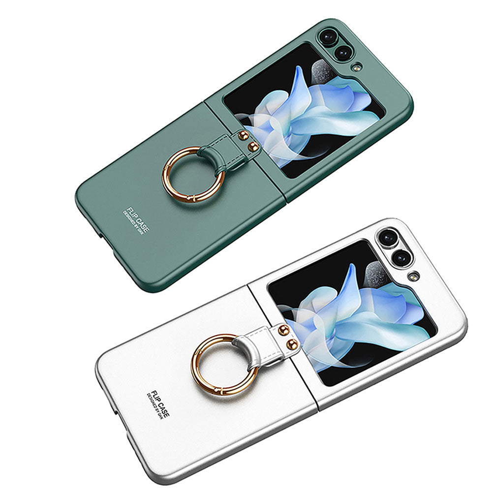 Galaxy Z Flip 5 Kılıf Zore Kıpta Yüzüklü Flip Sert Kılıf