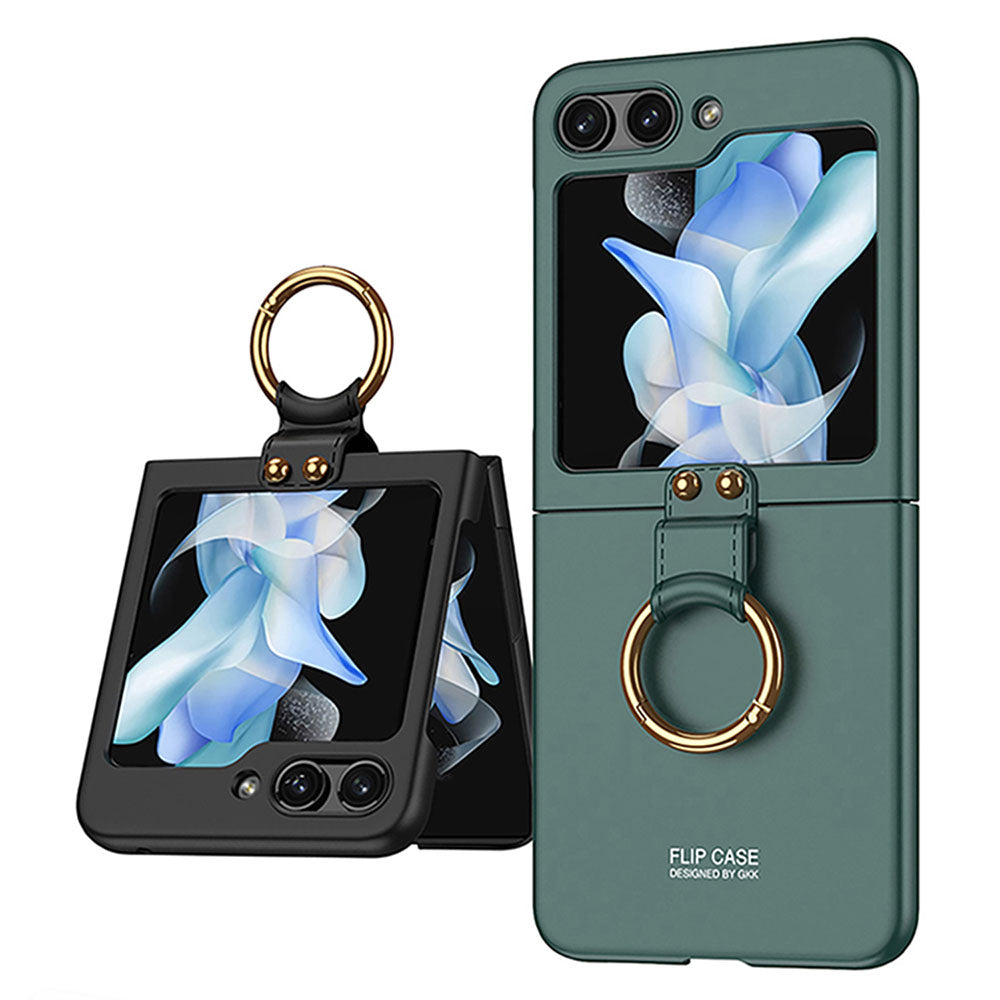 Galaxy Z Flip 5 Kılıf Zore Kıpta Yüzüklü Flip Sert Kılıf