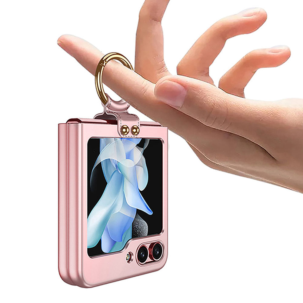 Galaxy Z Flip 5 Kılıf Zore Kıpta Yüzüklü Flip Sert Kılıf