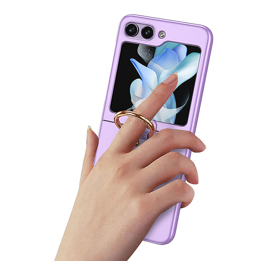 Galaxy Z Flip 5 Kılıf Zore Kıpta Yüzüklü Flip Sert Kılıf
