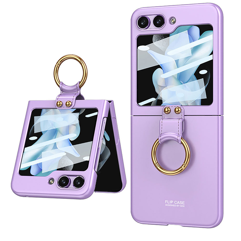 Galaxy Z Flip 5 Kılıf Zore Kıpta Yüzüklü Flip Sert Kılıf