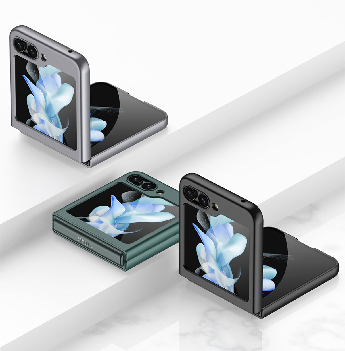 Galaxy Z Flip 5 Kılıf Zore Sert Kıpta Kılıf