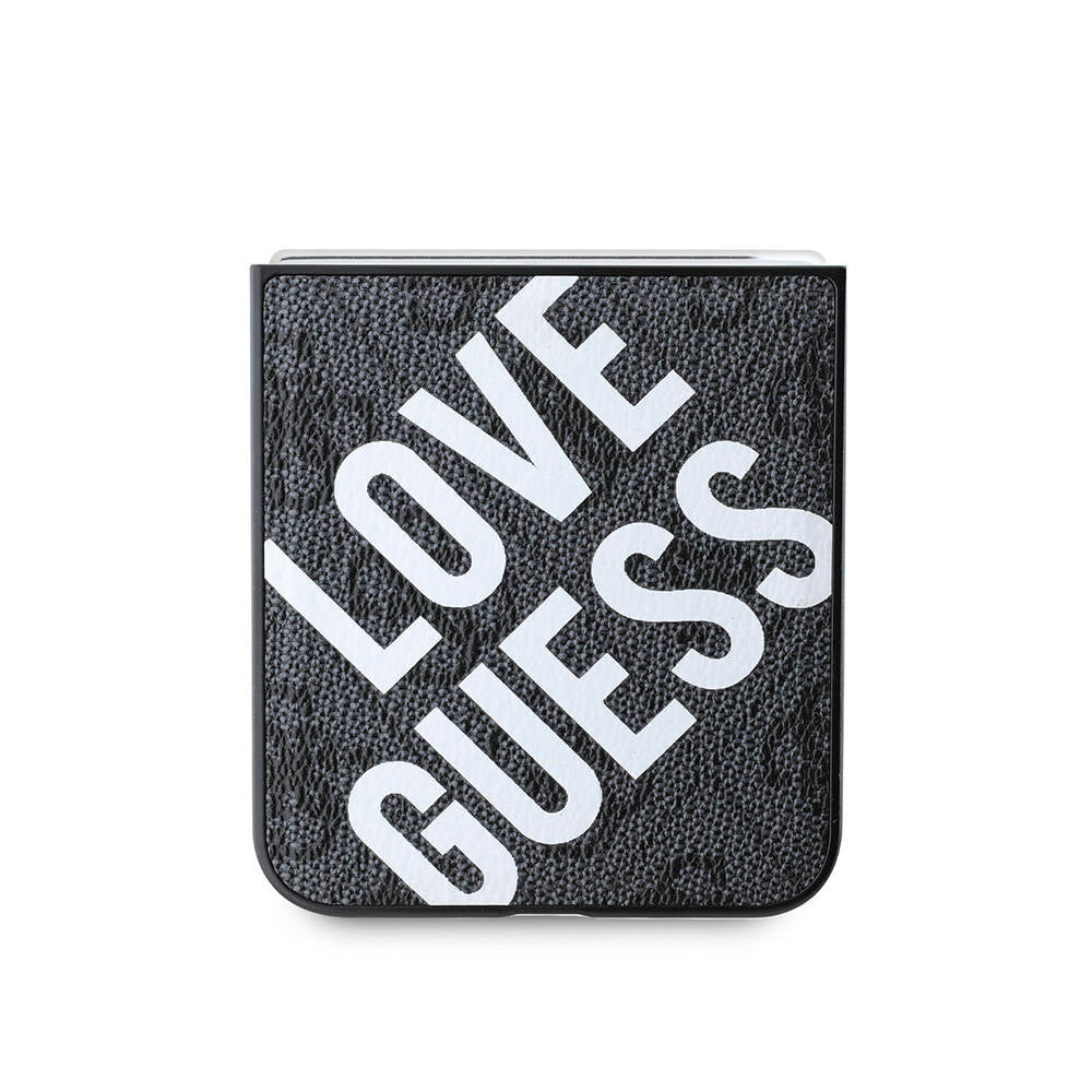 Galaxy Z Flip 6 Kılıf Guess Orijinal Lisanslı M-safe Şarj Özellikli Love Guess Printing Kılıf
