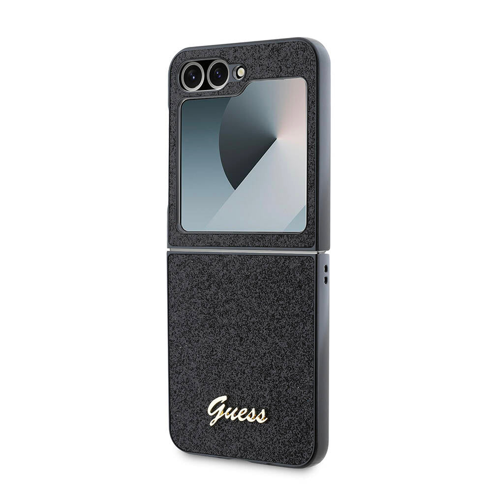 Galaxy Z Flip 6 Kılıf Guess Orijinal Lisanslı Yazı Logolu Glitter Script Kılıf