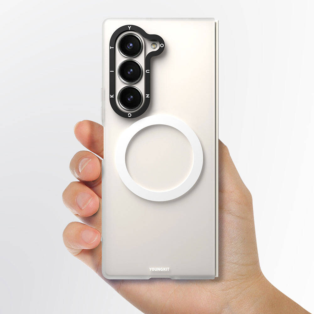 Galaxy Z Fold 6 Kılıf M-safe Şarj Özellikli Youngkit Hidden Sand Serisi Kılıf