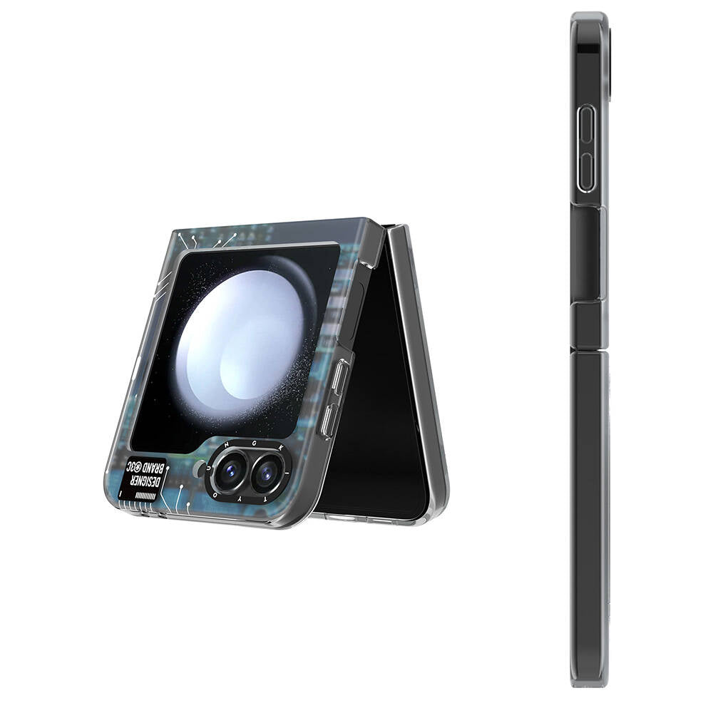 Galaxy Z Flip 6 Kılıf M-safe Şarj Özellikli Youngkit Technology Serisi Kılıf