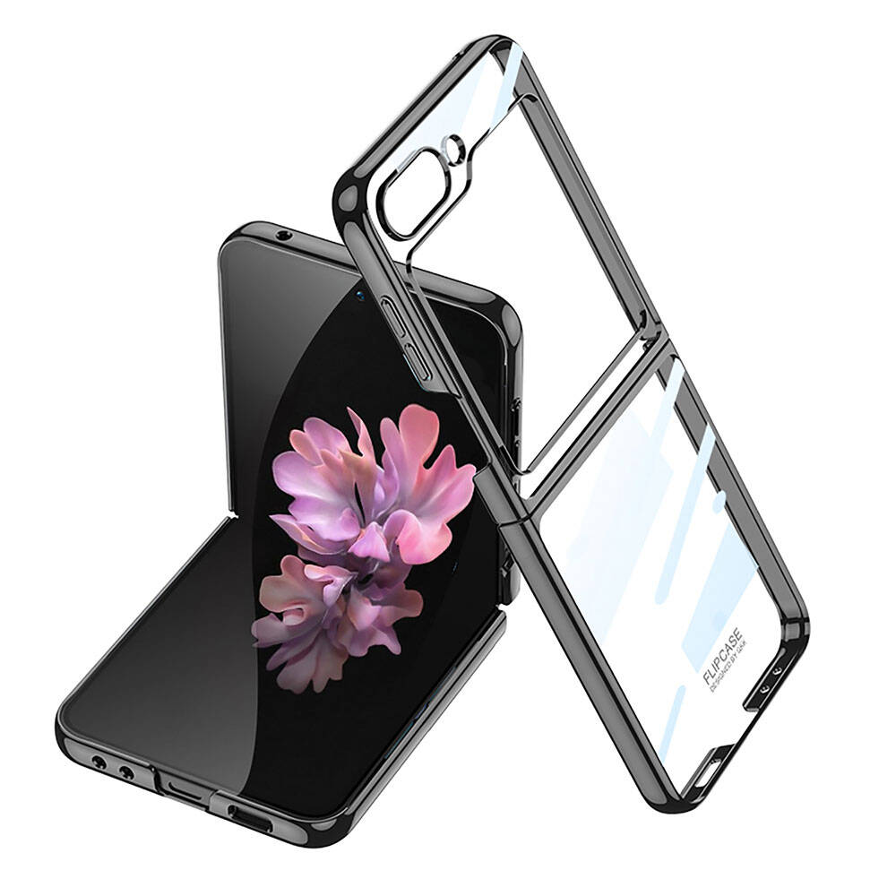Galaxy Z Flip 6 Kılıf Zore Full Camlı Kıpta Kılıf