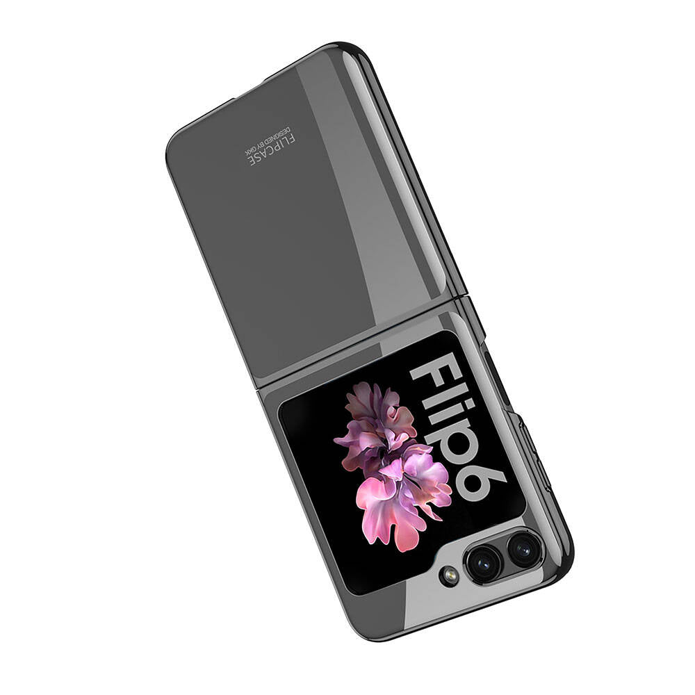 Galaxy Z Flip 6 Kılıf Zore Full Camlı Kıpta Kılıf