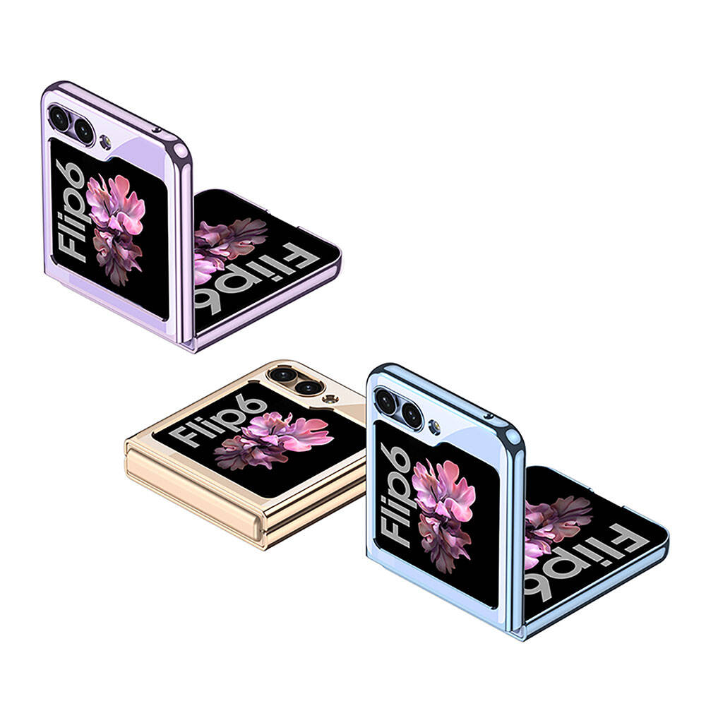 Galaxy Z Flip 6 Kılıf Zore Full Camlı Kıpta Kılıf