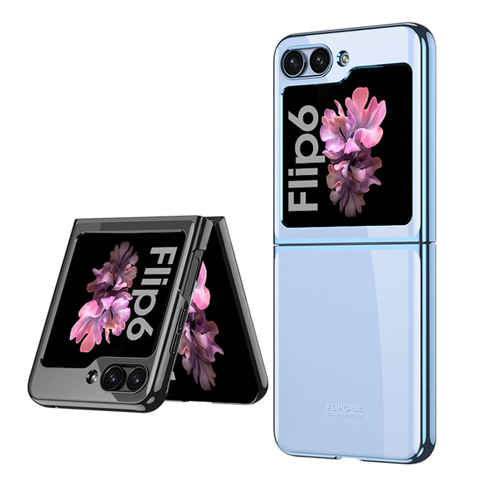 Galaxy Z Flip 6 Kılıf Zore Full Camlı Kıpta Kılıf