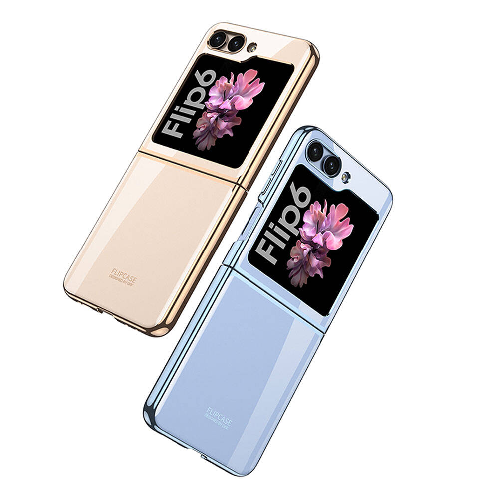 Galaxy Z Flip 6 Kılıf Zore Full Camlı Kıpta Kılıf