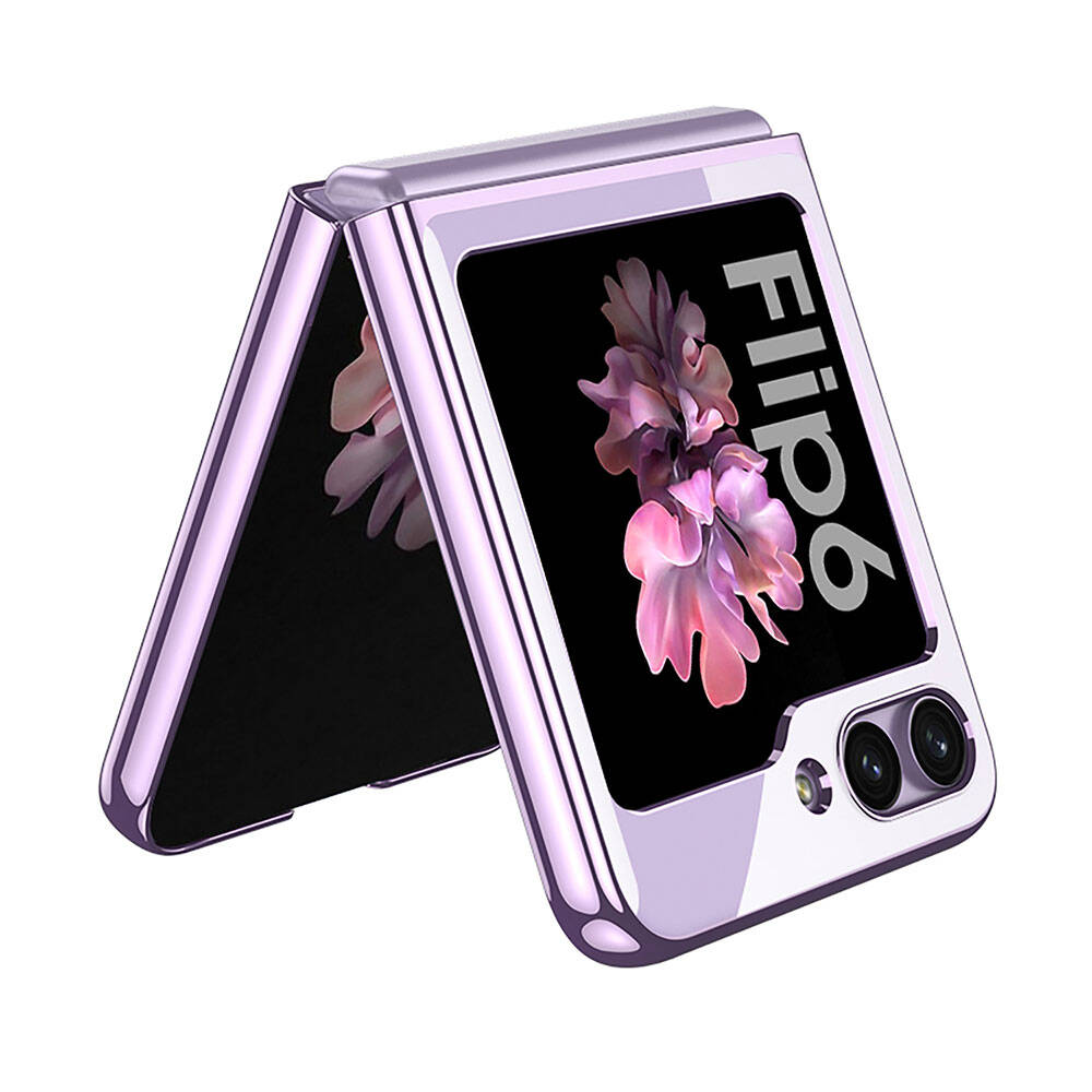 Galaxy Z Flip 6 Kılıf Zore Full Camlı Kıpta Kılıf