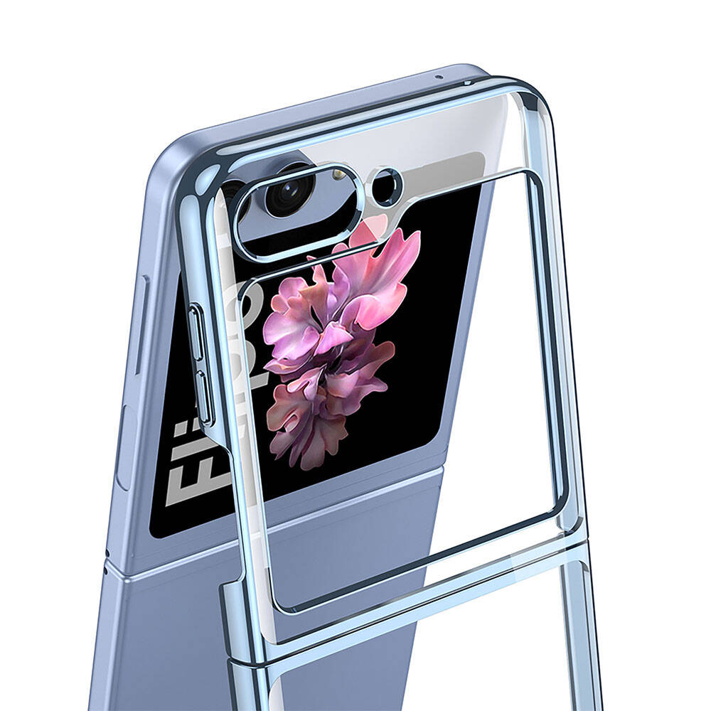 Galaxy Z Flip 6 Kılıf Zore Full Camlı Kıpta Kılıf
