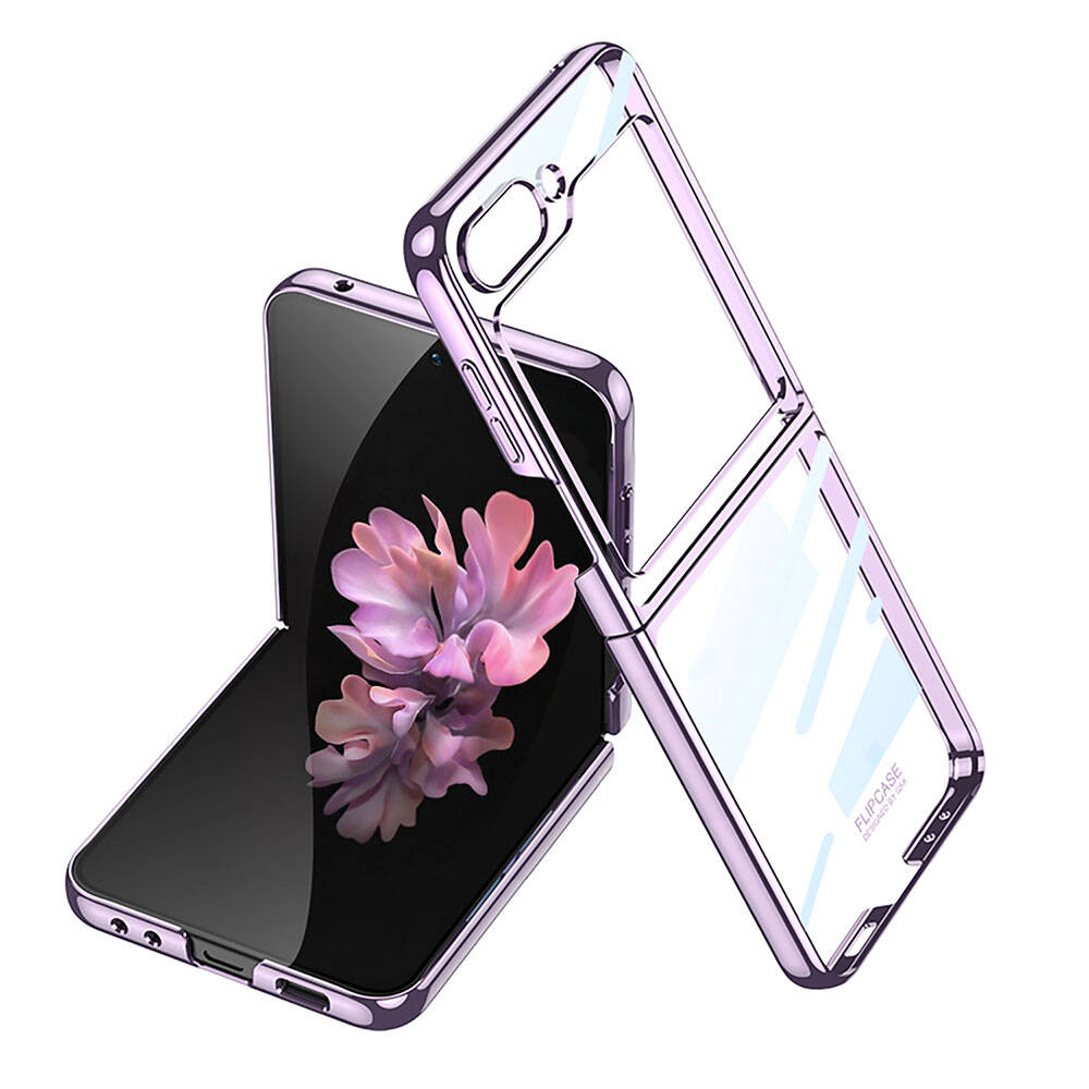 Galaxy Z Flip 6 Kılıf Zore Full Camlı Kıpta Kılıf