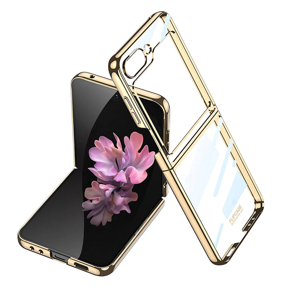 Galaxy Z Flip 6 Kılıf Zore Full Camlı Kıpta Kılıf