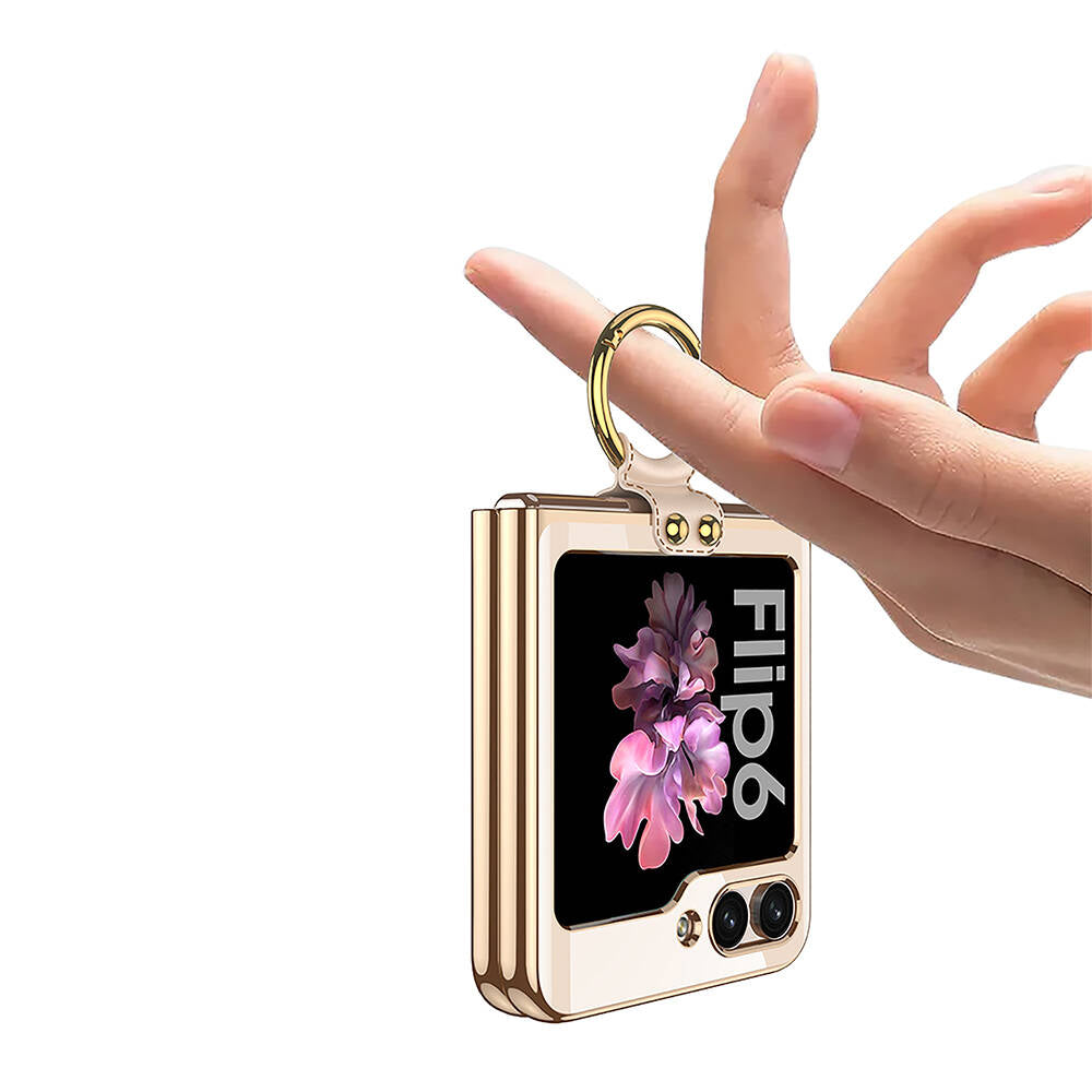 Galaxy Z Flip 6 Kılıf Zore Yüzüklü Kıpta Kılıf