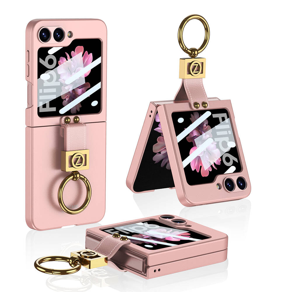 Galaxy Z Flip 6 Kılıf Zore Z Harfli Yüzüklü Kıpta Kılıf