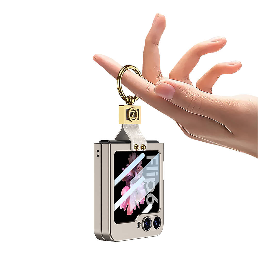 Galaxy Z Flip 6 Kılıf Zore Z Harfli Yüzüklü Kıpta Kılıf